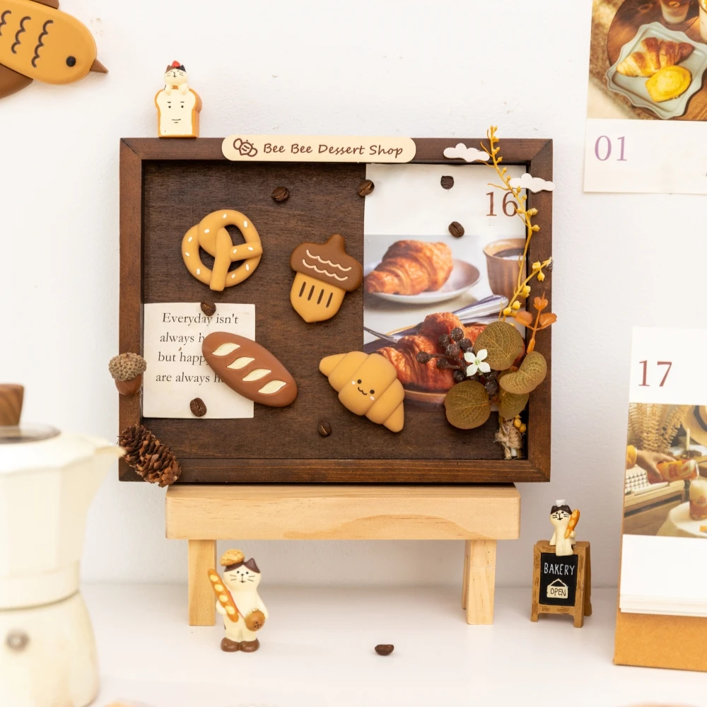 خمر اللوحة الزخرفية رسالة غرفة نوم اللوح الأمامي معلقة DIY المواد مجموعة مجلس الكرتون الخبز الثلاجة المغناطيس هدية