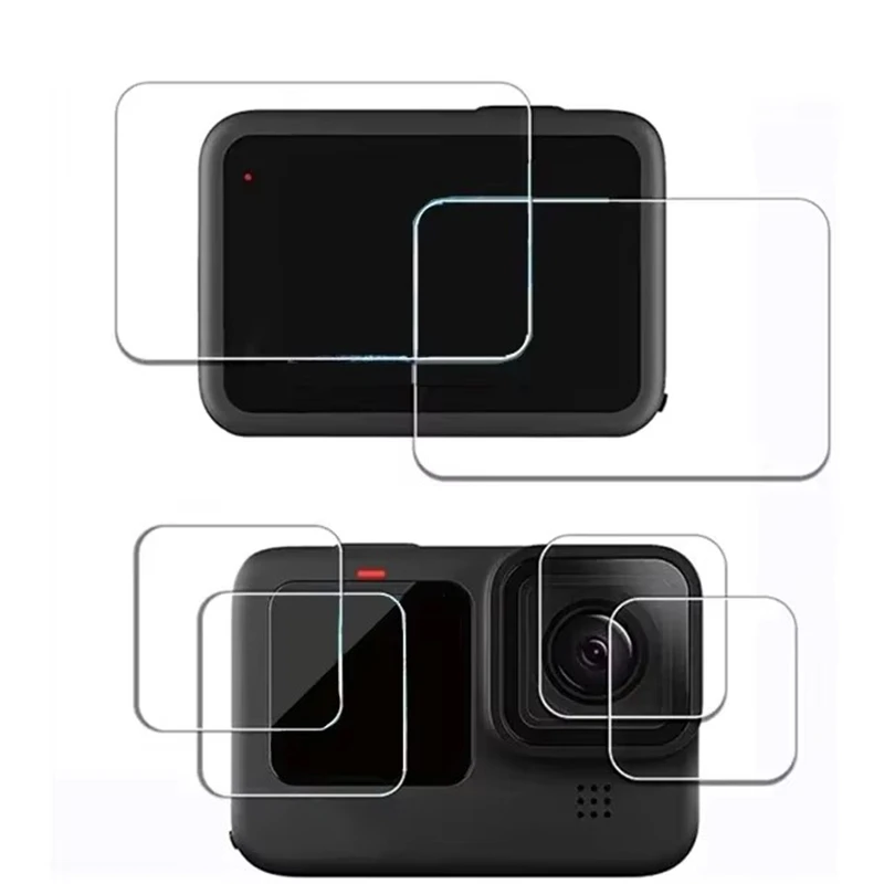 Protector de pantalla para cámara Go Pro Hero 13, 12, 11, 10, 9, cristal templado negro, película protectora para cámara GoPro Hero 12, 11, 10, 9, Hero13