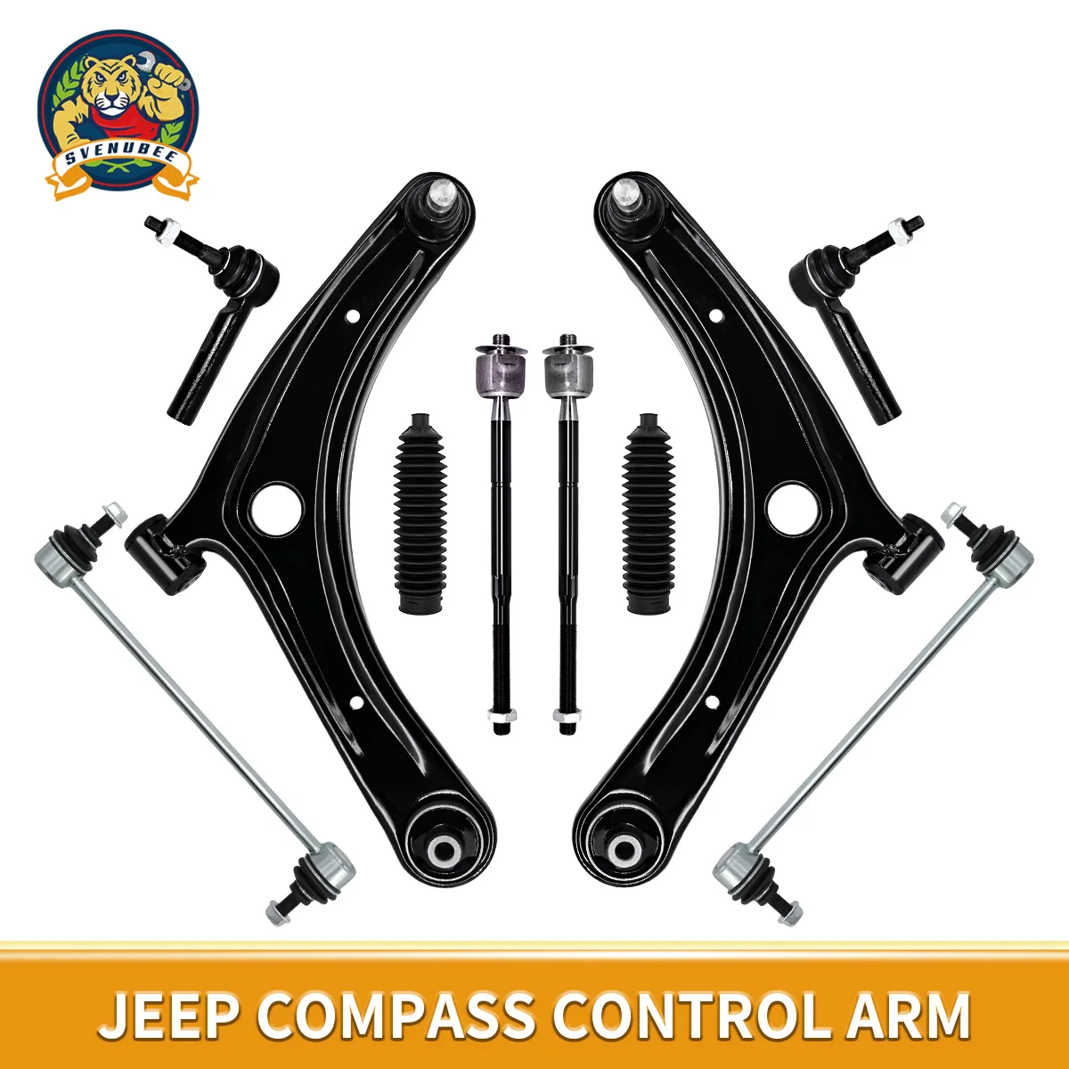 Svenubee 10 szt. Zestaw łączników stabilizatora przedniego dolnego wahacza do Jeep Compass Patriot Dodge Caliber 2007 2008 2009 2010 - 2017