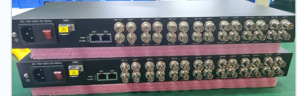 

12 channels sdi in add 2 channels sdi out add 2 ethernet Fiber Extender 3G SDI Ethernet Single-mode lc dual Fiber Converter