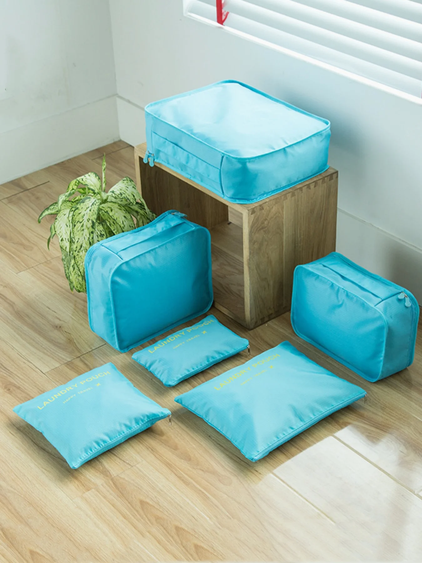 6 قطع مجموعة أكياس تخزين منظم السفر حقيبة أمتعة محمولة منظم الملابس الأحذية مرتبة الحقيبة التعبئة تخزين الحالات #3