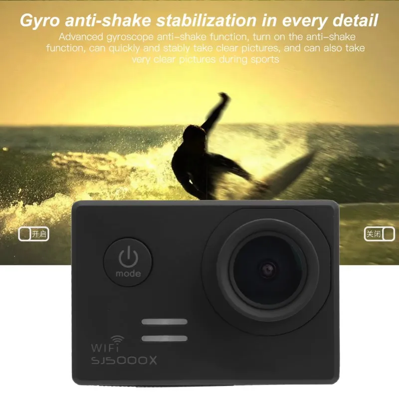 SJ5000X Elite SJCAM 4K Action Camera , Gyroscope Stabilization,170° Wide Angle Lens,Waterproof Sports Camera Bicycle Helmet