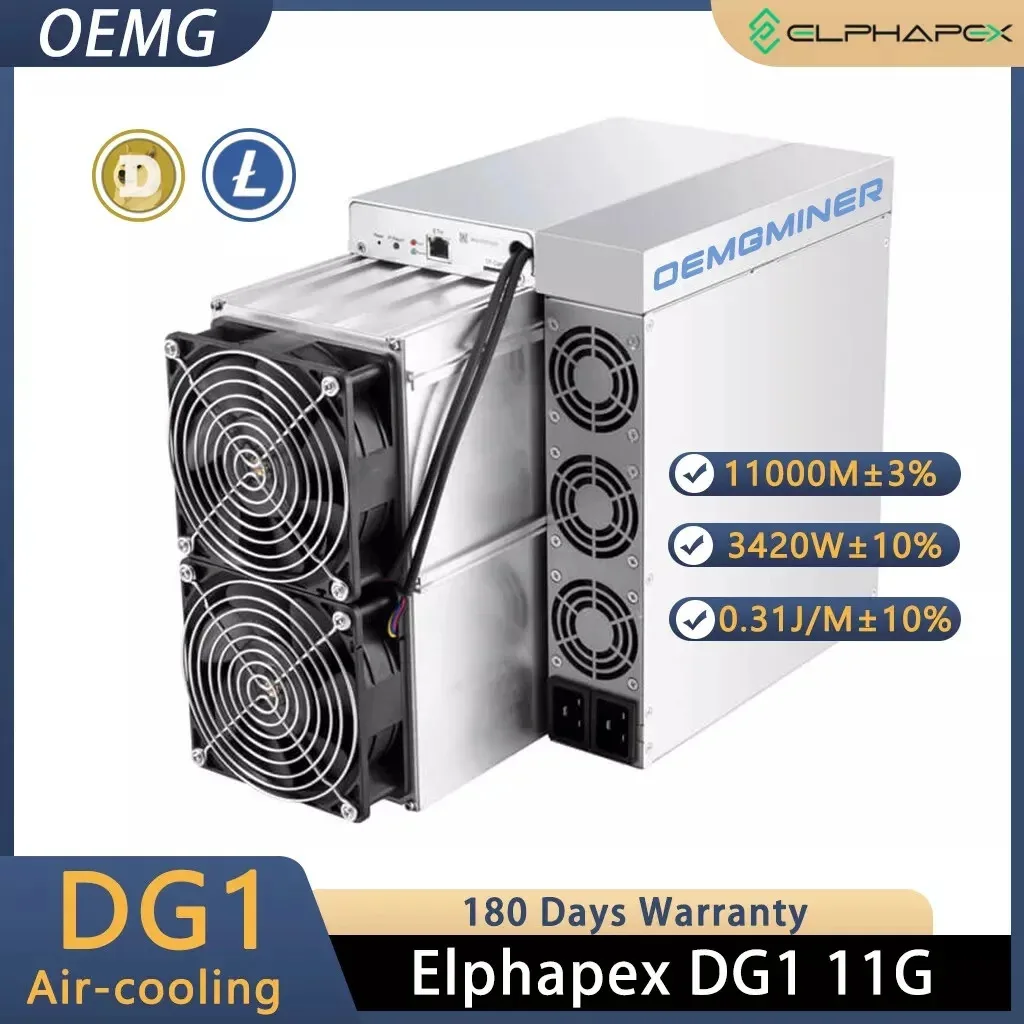 

1s Elphapex DG1 Miner 11000MH/s 3420 Вт (LTC/DOGE) криптоаппаратный алгоритм Scrypt