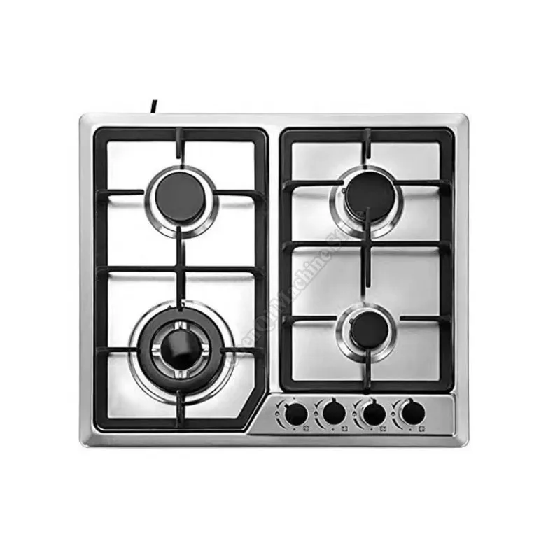 موقد غاز 4 شعلات منزلية تجارية موقد غاز من الفولاذ المقاوم للصدأ موقد غاز موقد غاز موقد من الزجاج المقسى