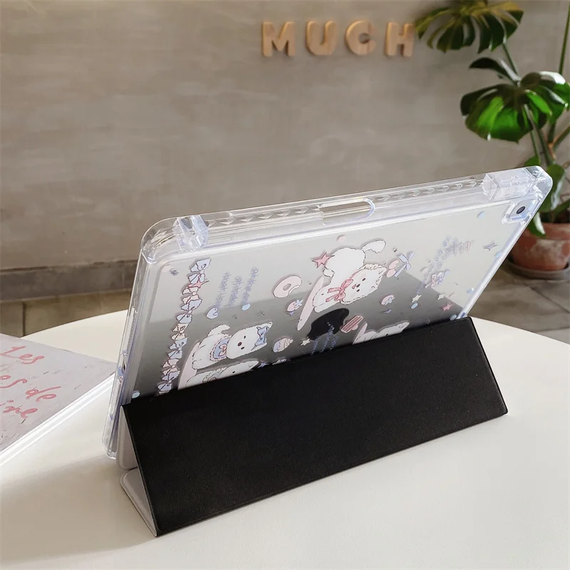 Cute Puppy Case for Apple iPad Air 2024 13 inch Pro 11 12.9 inch Air 5/4 10.9 10th 7/8/9 10.2 10.5\'\' Mini 6 Cover with Pen Slot