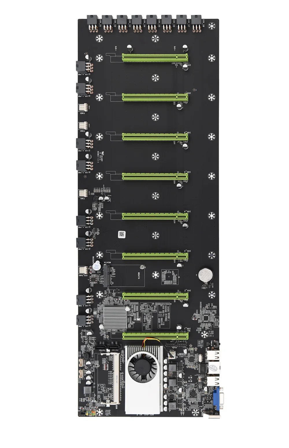 Górnicza płyta główna BTC-D37 BitCoin 55MM rozszerzalna obsługa portów 8 GPU ETH, górnictwo