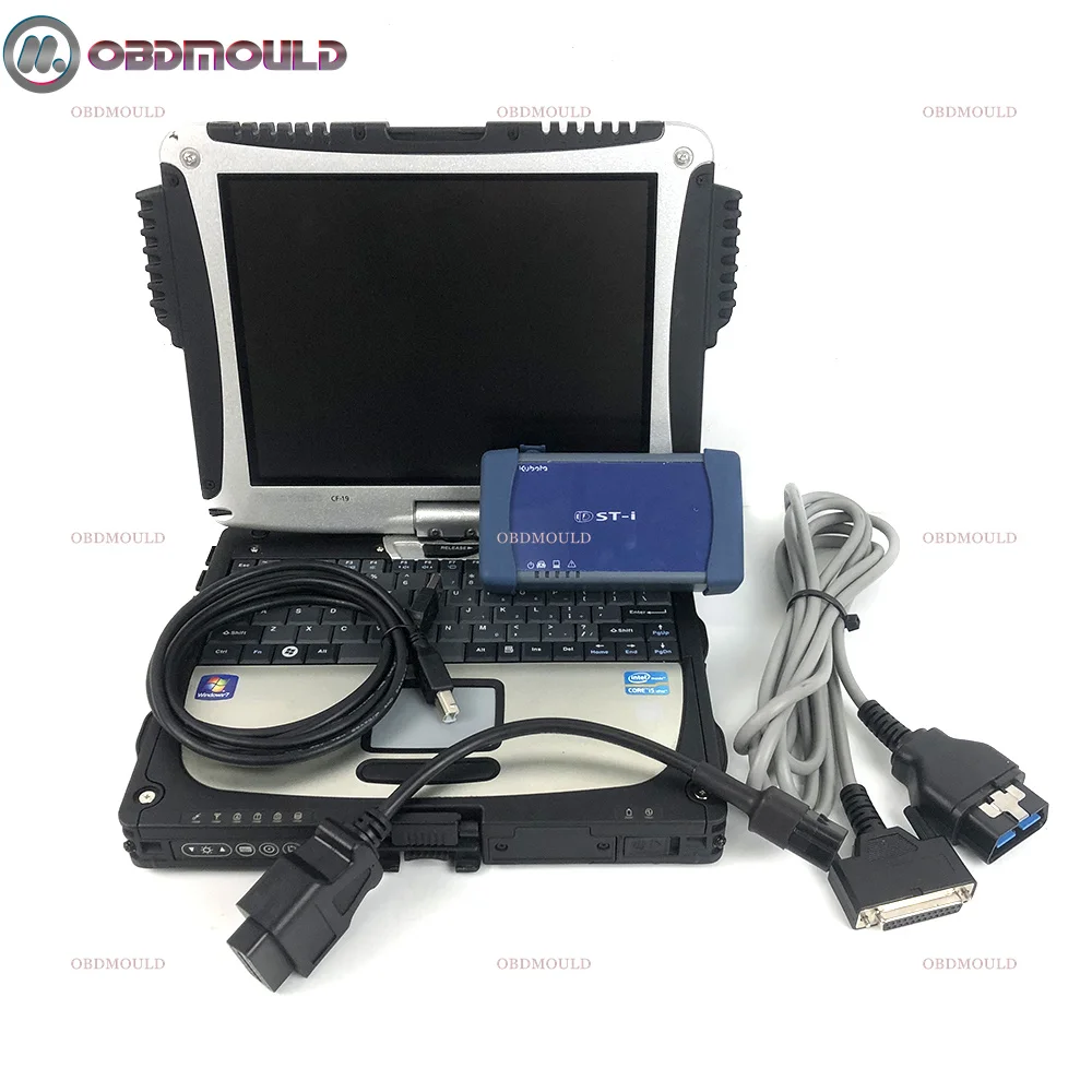

Ноутбук Toughbook CF19 + для Denso DST-i для Kubota диагностический кабельный инструмент Diagmaster PYTHON диагностический инструмент интерфейса
