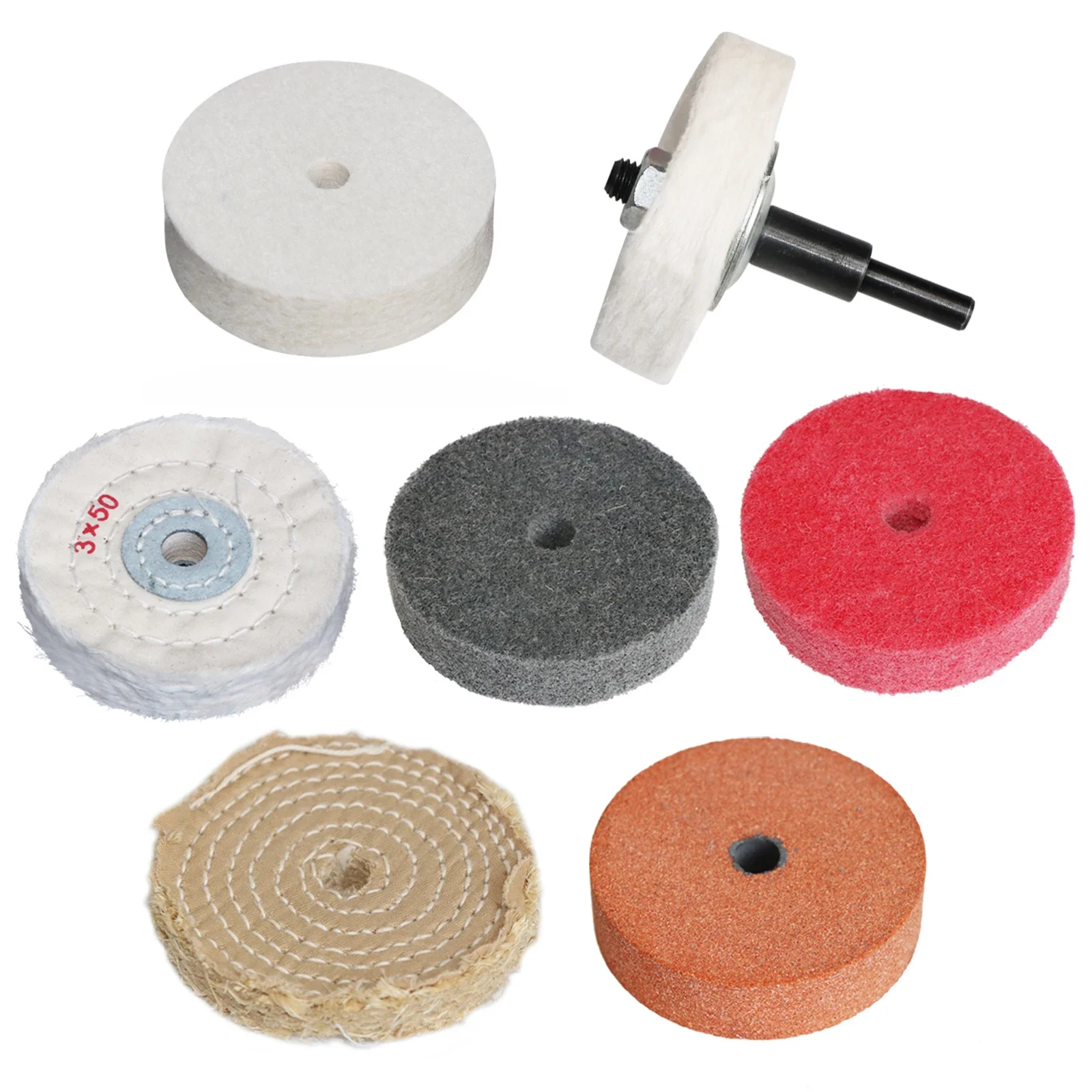 3 "Cal 1 szt. Tarcza polerska z włókna nylonowego Filc wełniany Tarcza polerska z włókniny Ceramiczna tarcza szlifierska do metalu 75 * 10 mm — zdjęcie 2