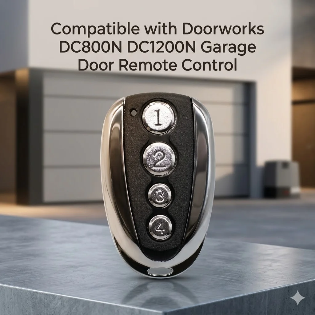2026 New Compatible with Doorworks DC800N DC1200N CLONE remote Garage Door Opener Handheld Transmitter