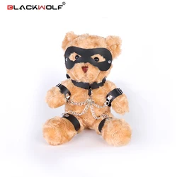 BLACKWOLF Kinky Fetish Plush Bear Bondage Gifts Valentines Gifts for Her or Him BDSM Lover Bear for Submissive Dominant Gift