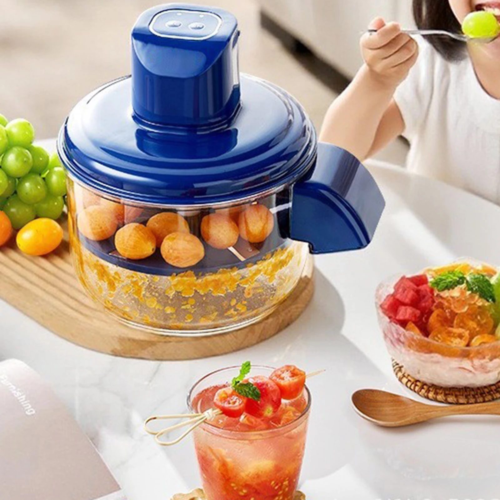 

Grape Peeling Machine Automatic Small Fruit Peeler Machine 50W Fast Efficient Multipurpose Kitchen Tool for Garlic Tomato Cherry