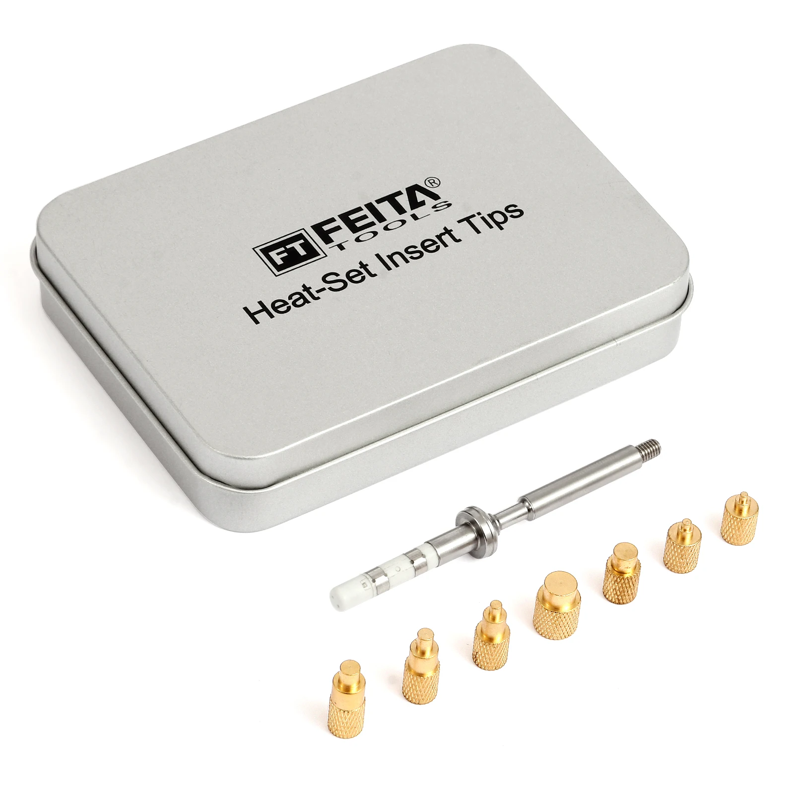 ST Soldering Tips Heat Set Insert Tool Kit, Threaded Brass Inserts M2-M8 for 3D Printing, Compatible TS100 Pinecil Soldering Pen