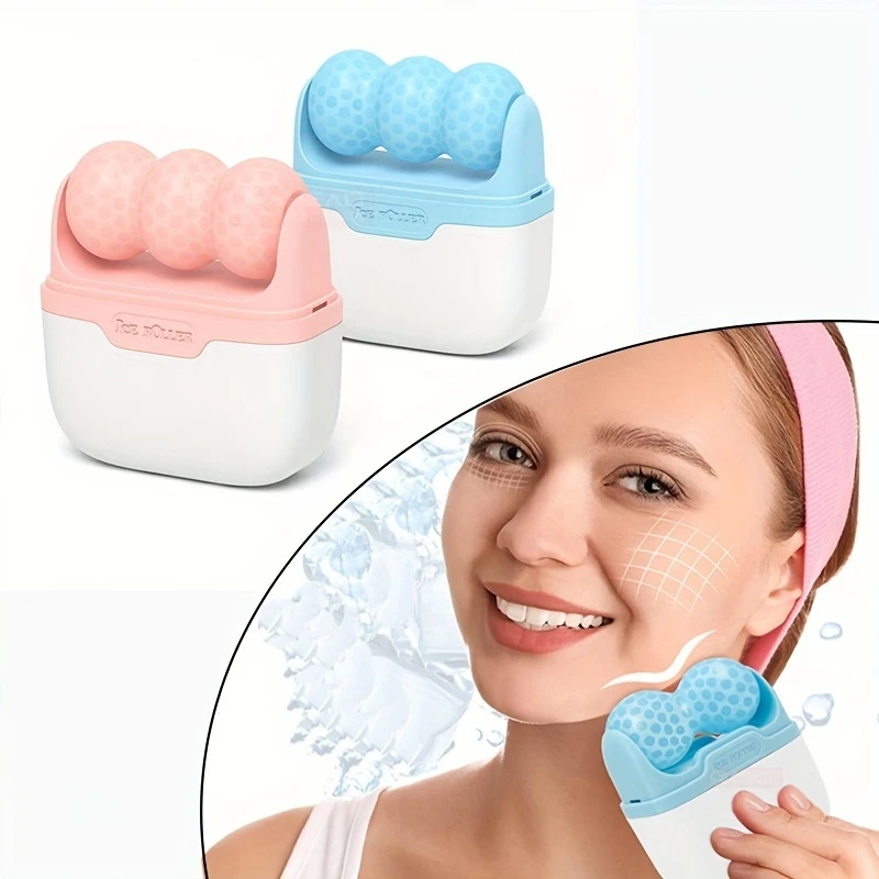 Double Roller Ice Massage Compress For Skin Care Pain Relief Sunburn