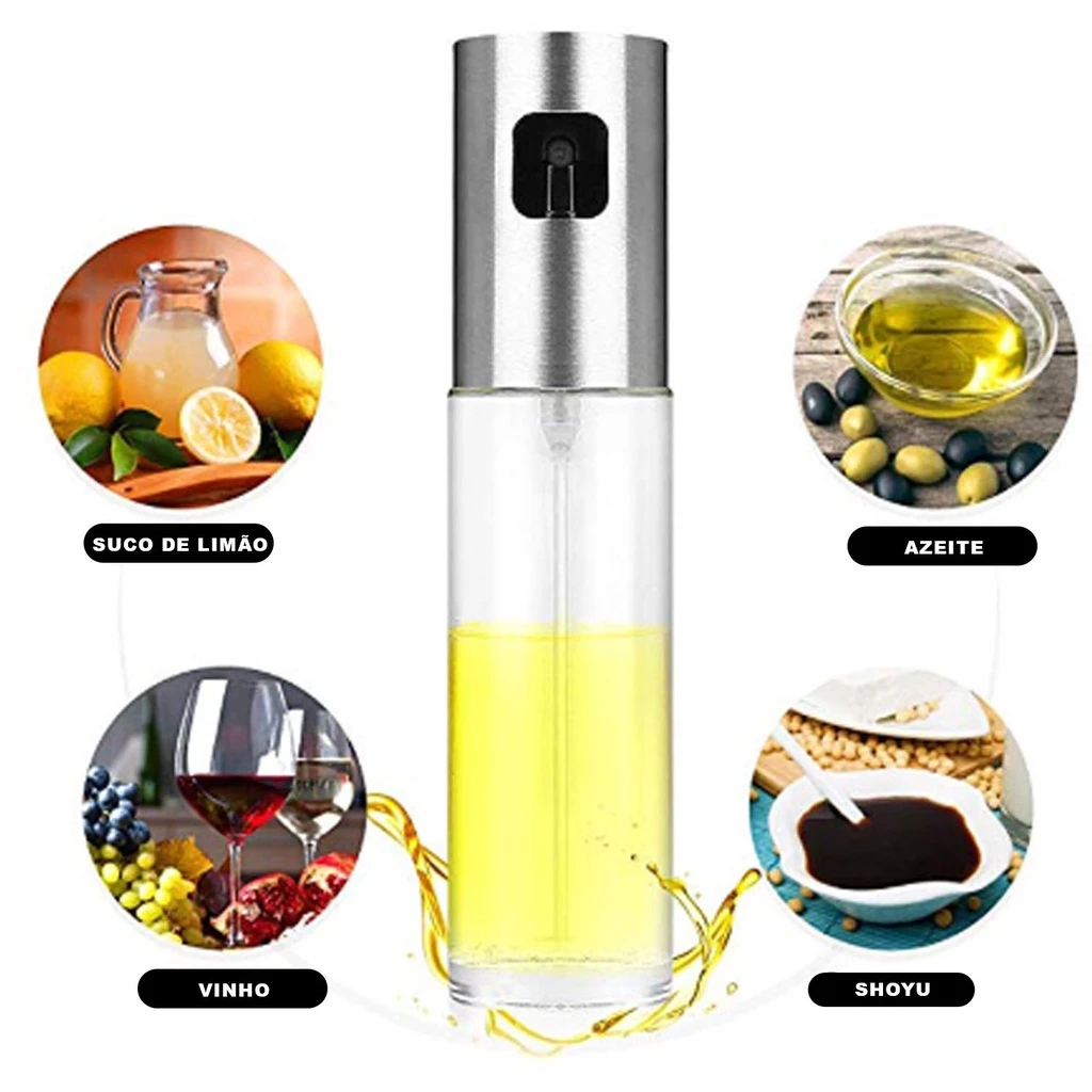 Spray 100Ml Sprayer Glass Sprayer Olive Oil Vinegar Kitchen Essential Multipurpose