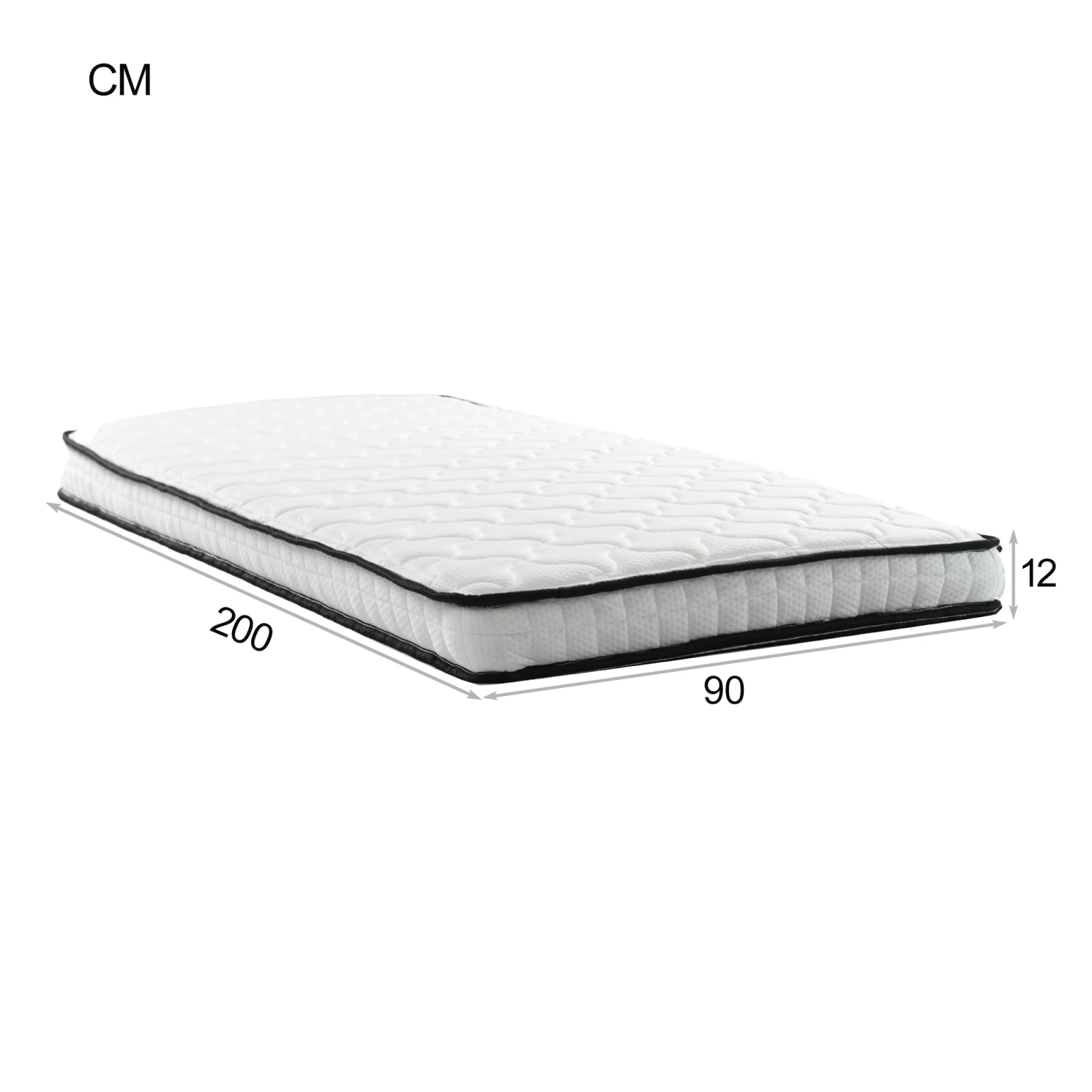 Anajqaqia binnenveringsmatras met ergonomische modules en lendensteun, opgerolde matras, dikte 12 cm, stevigheid H3