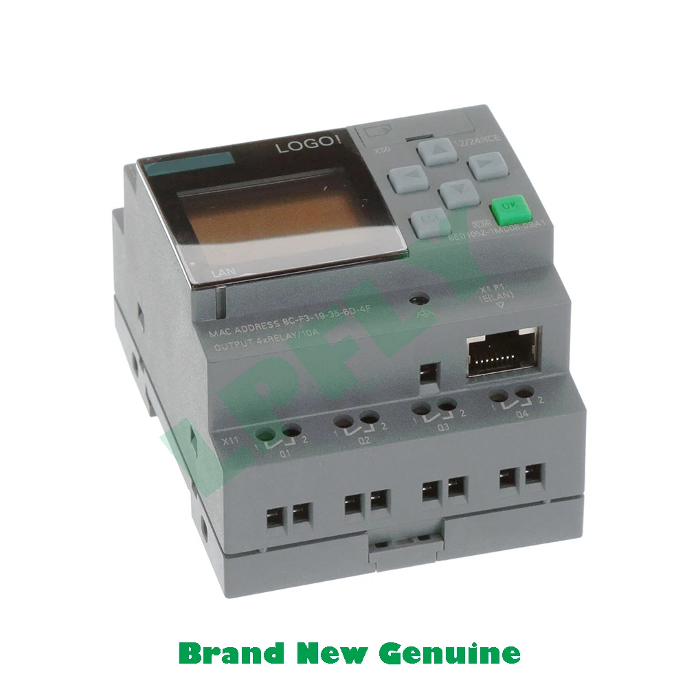 LOGO! 12/24RCE, logic module, display PS/I/O: 12/24VDC/relay, 6ED1 052, 6ED1052-1MD08-0BA2, 6ED10521MD080BA2 Brand New Genuine