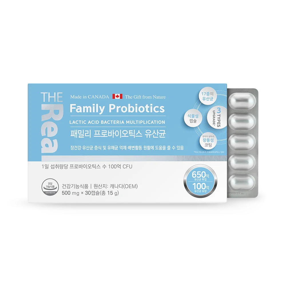 The Real Family 10 billion Probiotics 30 capsules 1 box (for 1 month)