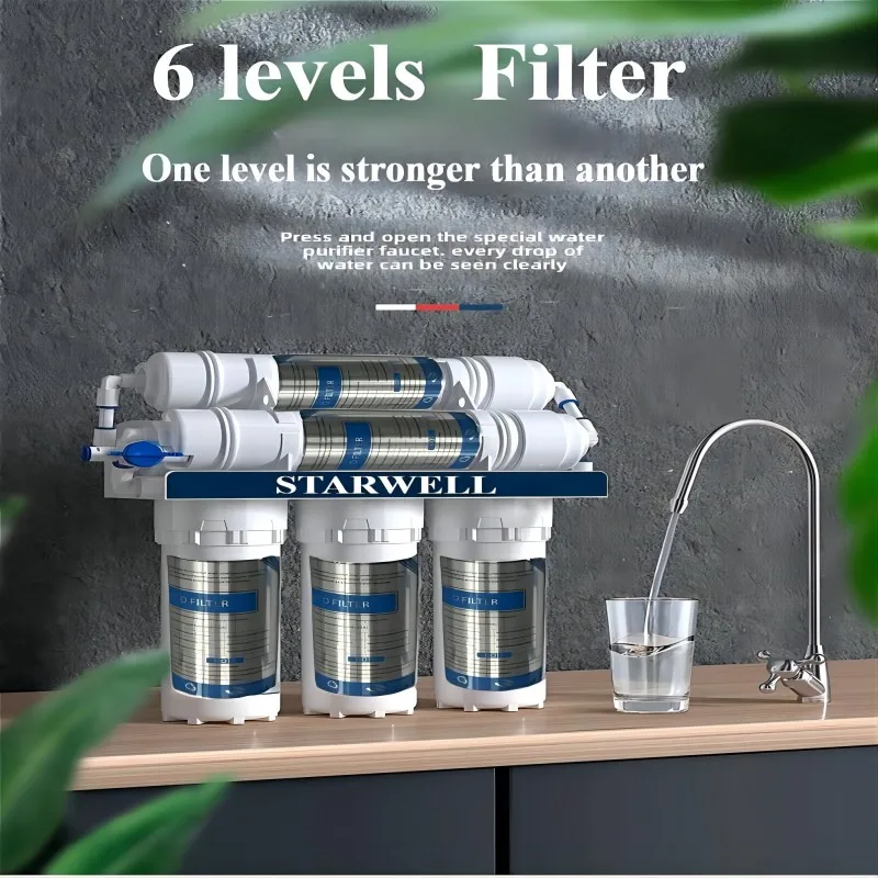 

STARWELL 3+3 Water Filter System 6 Stages Drinking Water Filter System Purification for Household Kitchen with Filter