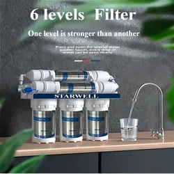 STARWELL 3+3 Water Filter System 6 Stages Drinking Water Filter System Purification for Household Kitchen with Filter