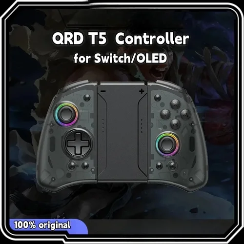 Imagen 1 del producto QRD Stellar T5 Joy-pad inalámbrico para Switch/Switch 2 controlador Joy-Con izquierda derecha Compatible con Bluetooth Gamepad con correa de mano