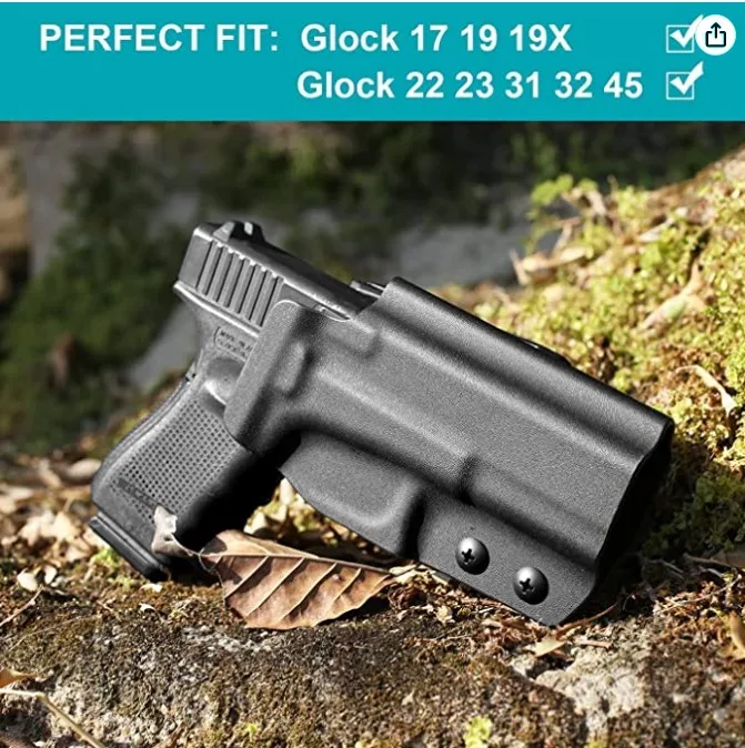 Imagem -02 - Owb Kydex Belt Holster Compatível com Glock 17 19 19x 31 32 45 Gen 15 Glock 22 23 Gen 14 Fit1.5 a 2.25 Óptica Red Dot