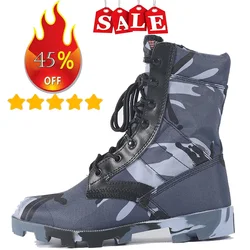 2023 Nieuwe Hot Sale Camfloug Man Combat Boots Outdoor Wandelen Woestijn Schoen Jungle Off-Road Training Hoge Top Tactische Botas