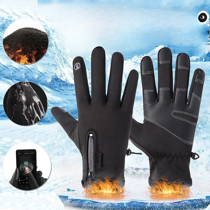 AliExpress GAFASTWO 1 Pairs Winter Gloves Mens Touchscreen Non-Slip Unisex Waterproof Windproof Warm Cycling Cold Gloves