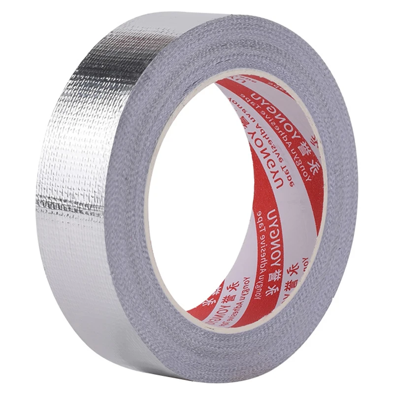 Thickness Aluminum Foil Adhesive Tape Fireproof Heat Resistant Conductive Tape High Viscosity Moisture proof Self Adhesive Tape