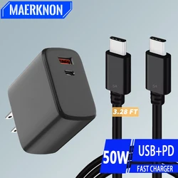 50W PD Charger USB C Charger Super Fast Charge Adapter For Samsung Galaxy S22 S23 S24 Ultra Type C Quick Charge 3.0 Wall Charger