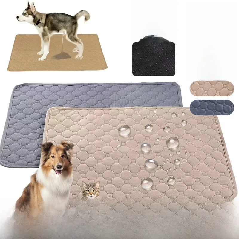 Almofada de urina reutilizável lavável para pet, Anti Slip Pee Pad para cachorro, Cama de