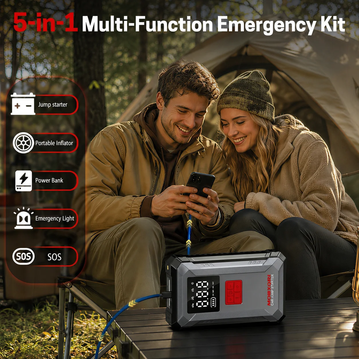 MOBXQRL 3000A Peak Car Jump St - Lithium Jump Starter 3000A Peak recension och pris