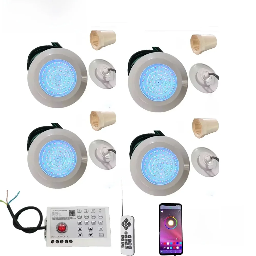 12W DC12V RGB LED Zwembad Licht Bluetooth APP Controle Outdoor/Indoor Onderwater Licht Fontein Landschap Lamp Piscina Luz spotlight - afbeelding 2