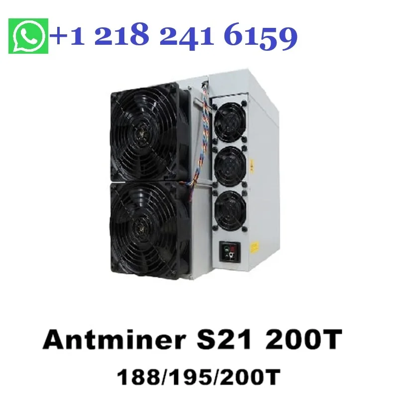 Bitmin Antminer S21 195 W BTC Bitcoin Miner مع PSU والضمان ، 17.5J ، BAC ، 2 احصل على 1 مجانًا