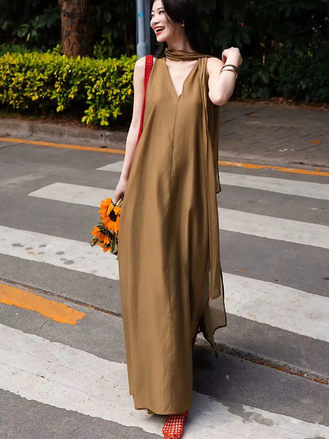 

Elegant casual summer women's loose sleeveless dress