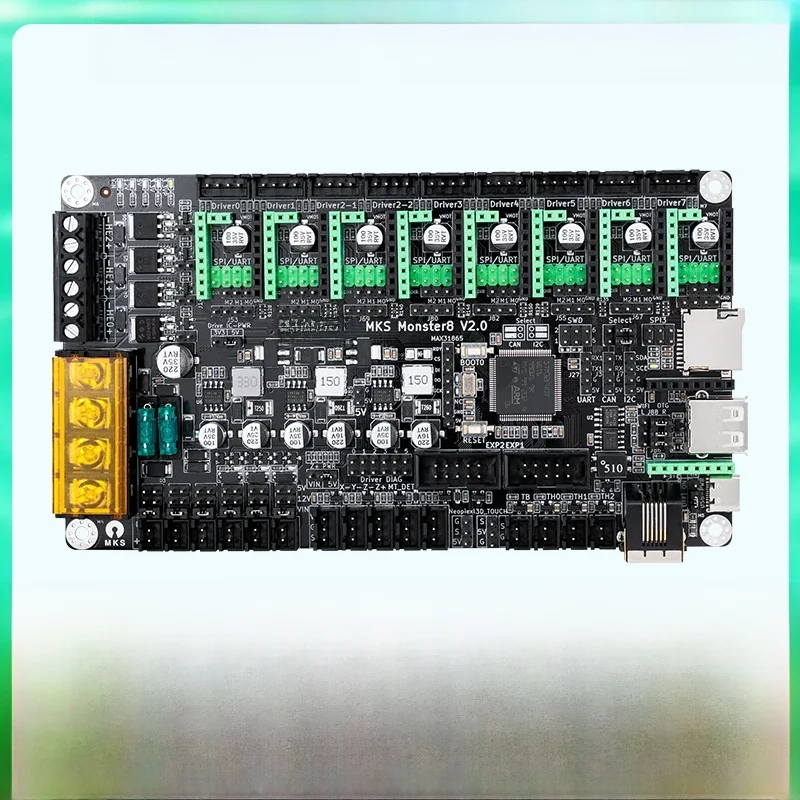Makerbase MKS Monster8 V2 – 32-bitowa płyta sterująca do drukarek 3D, kompatybilna z TMC2209, przeznaczona do modeli Voron VS Spider Octopus. — zdjęcie produktu 7