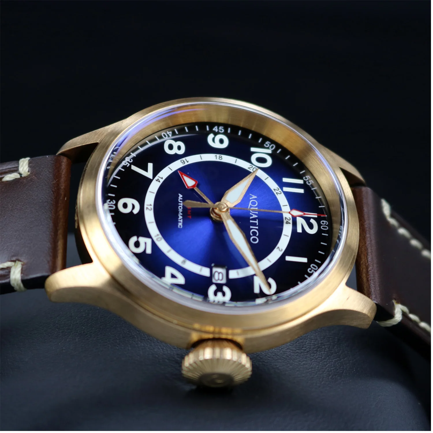 Bronze Horizon Hawk GMT Gradient Blue Enamel Dial