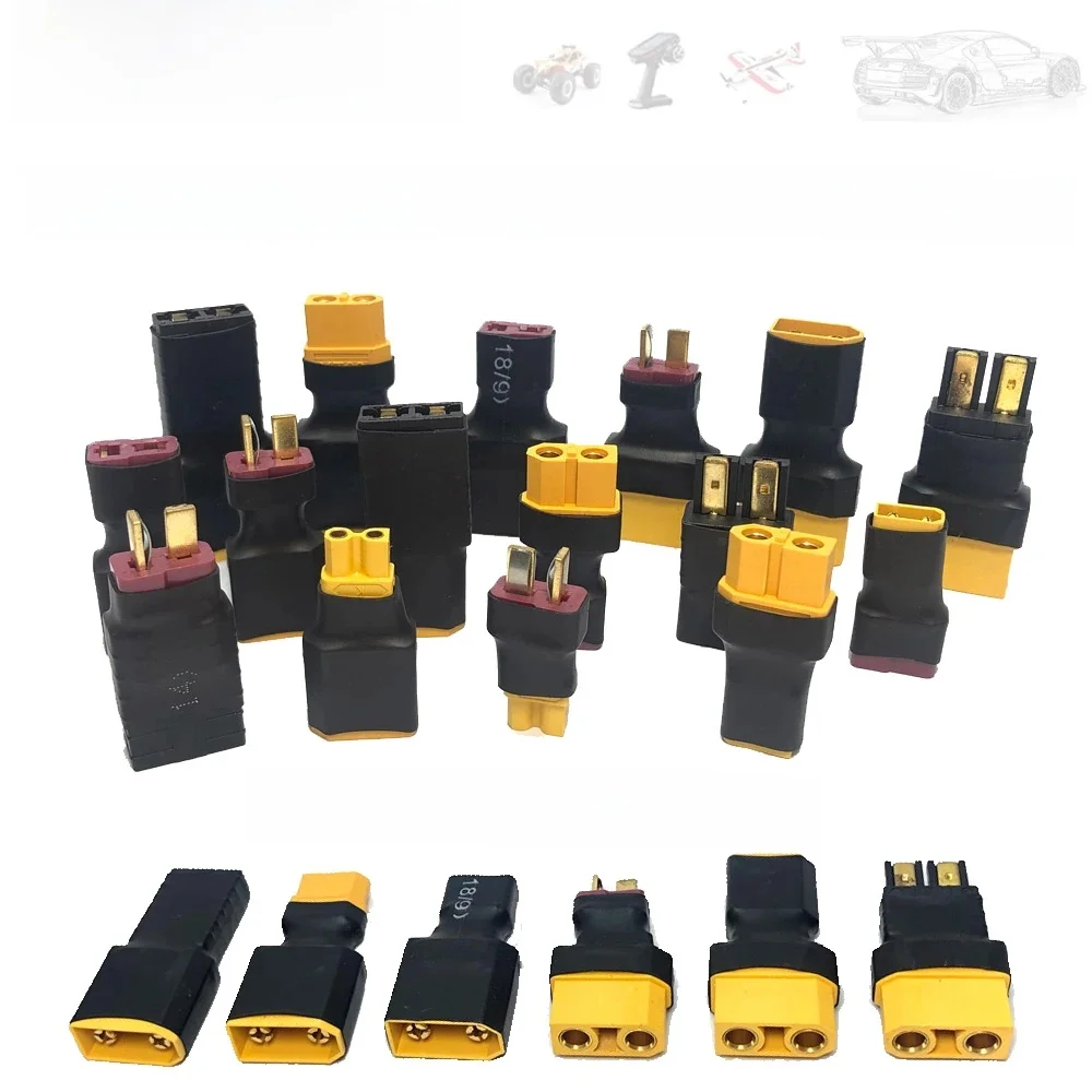Adaptateur de modèle RC pour batterie Lipo de voiture, avion, importateur, pièces RC, connecteur femelle/mâle, compte 30, compte 60, compte 90, prise TRX T