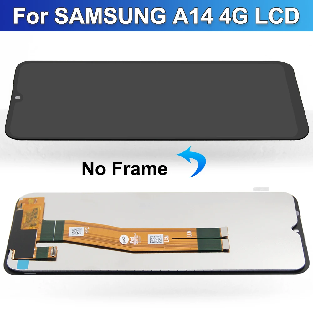 Tested 6.6'' For Samsung A14 4G LCD Display Touch Screen Digitizer For Samsung A14 LTE A145F A145M A145P LCD With Frame