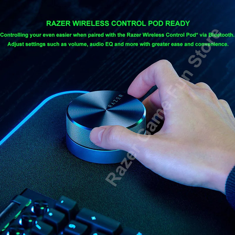 Razer-vaina de Control inalámbrico para periféricos y altavoces, Control de Audio avanzado giratorio, Dial con clic y botón de fuente