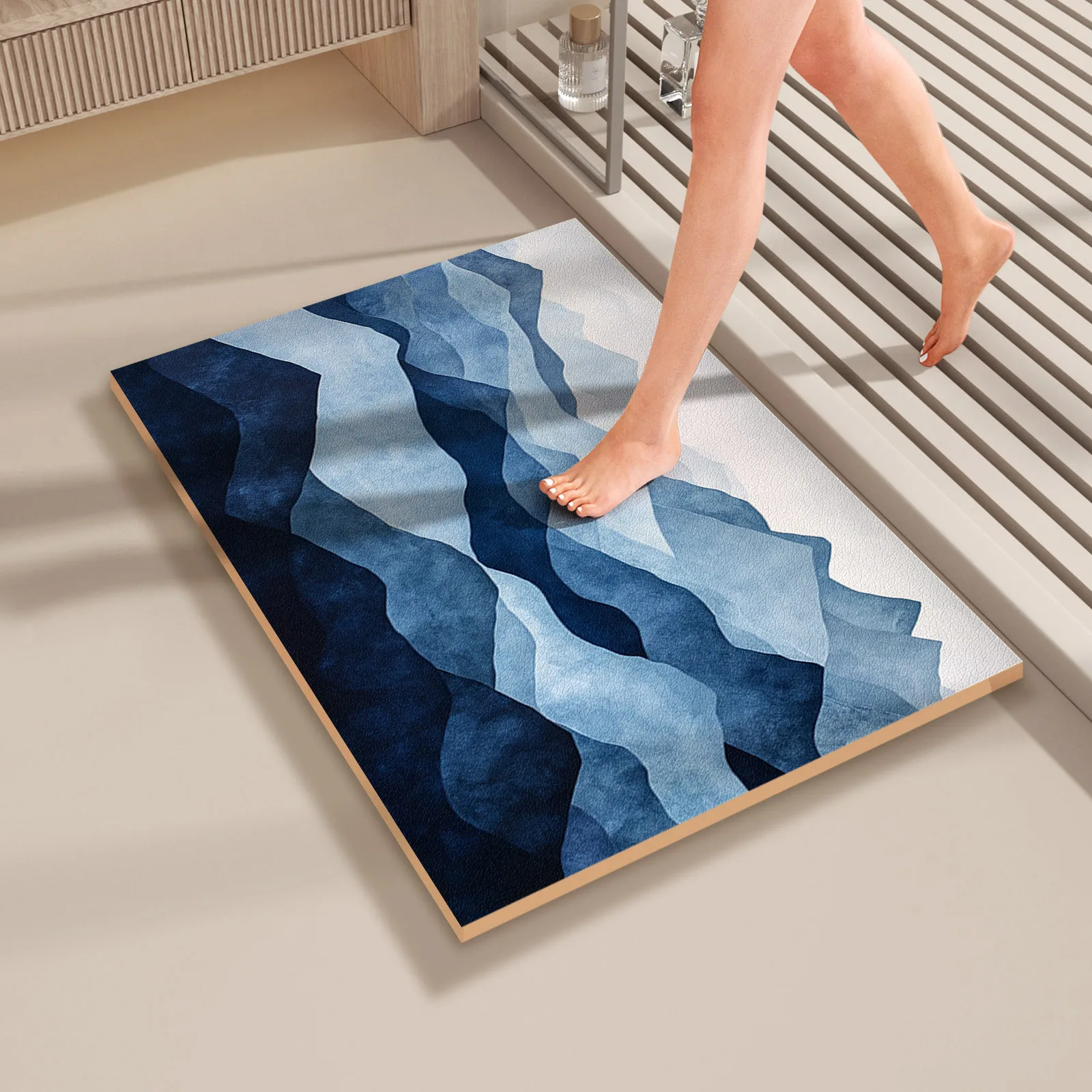 

1 шт. супер впитывающий коврик для ванной комнаты, диатомитовый коврик для душевой двери в ванной комнате, мраморный нескользящий напольный ковер для ванной комнаты, туалета, дверного проема