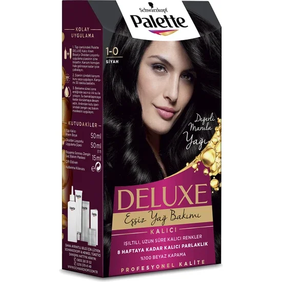 Palette Deluxe Hair Color 1-0 Black X 2 Pieces