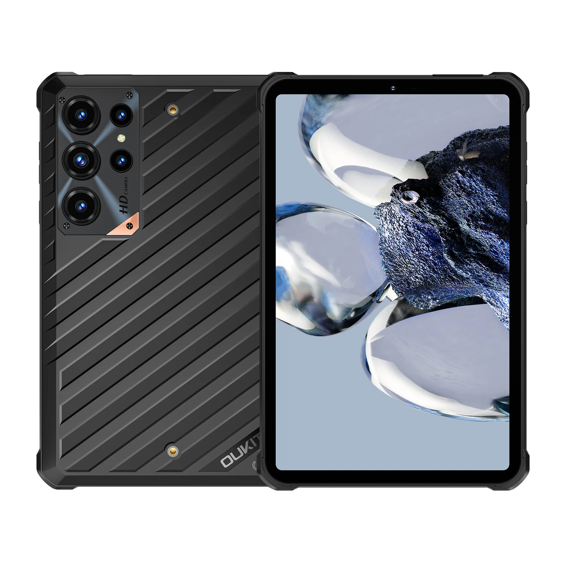 OUKITEL RT11 5G Robustes Tablet-PC 8 Zoll HD-Display, bis zu 24GB RAM (8+16) + 128GB ROM, 1TB erweiterbar, 10000mAh großer Akku, Dock-Ladefunktion, IP68 IP69K, Android 16 Industrielles Robustes Tablet