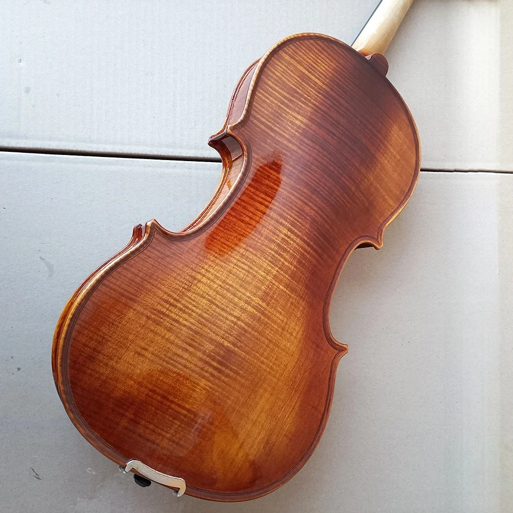 Antonio Stradivarius Ręcznie robione skrzypce z klonu z naturalnym tygrysim wzorem 4/4 바이올린 ك Skrzypce dla początkujących profesjonalnych instrumentów muzycznych — 2