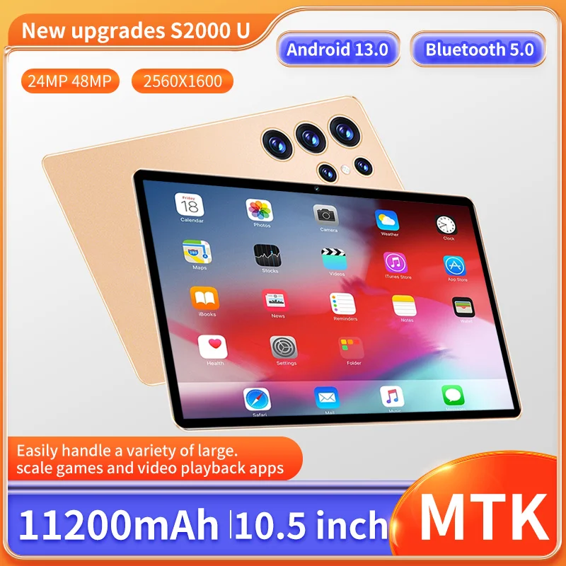 5G 2024 Global Version Tablet 10.1 Inch 16GB Ram 1TB Rom 10500mAh  Android 13.0 Wifi Dual SIM Card Network Full screen