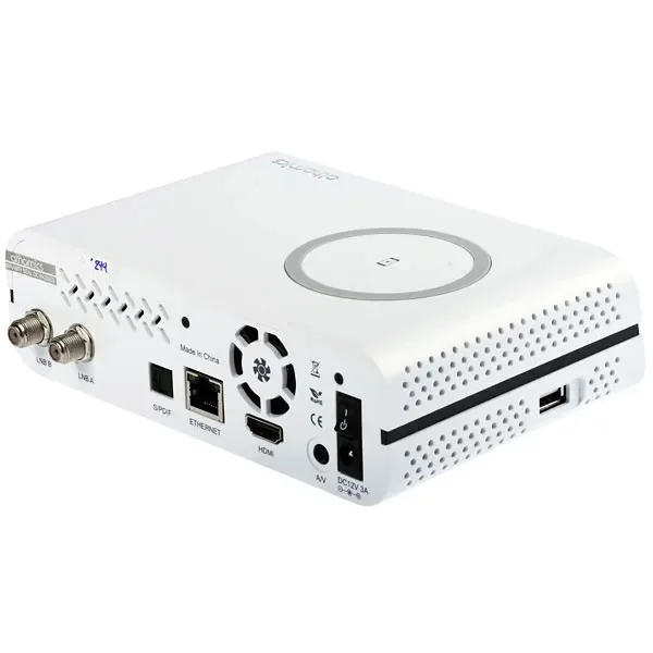 جهاز استقبال رياضي إلهام Qi Full HD FTA مع Wi-Fi Qi Refones-White