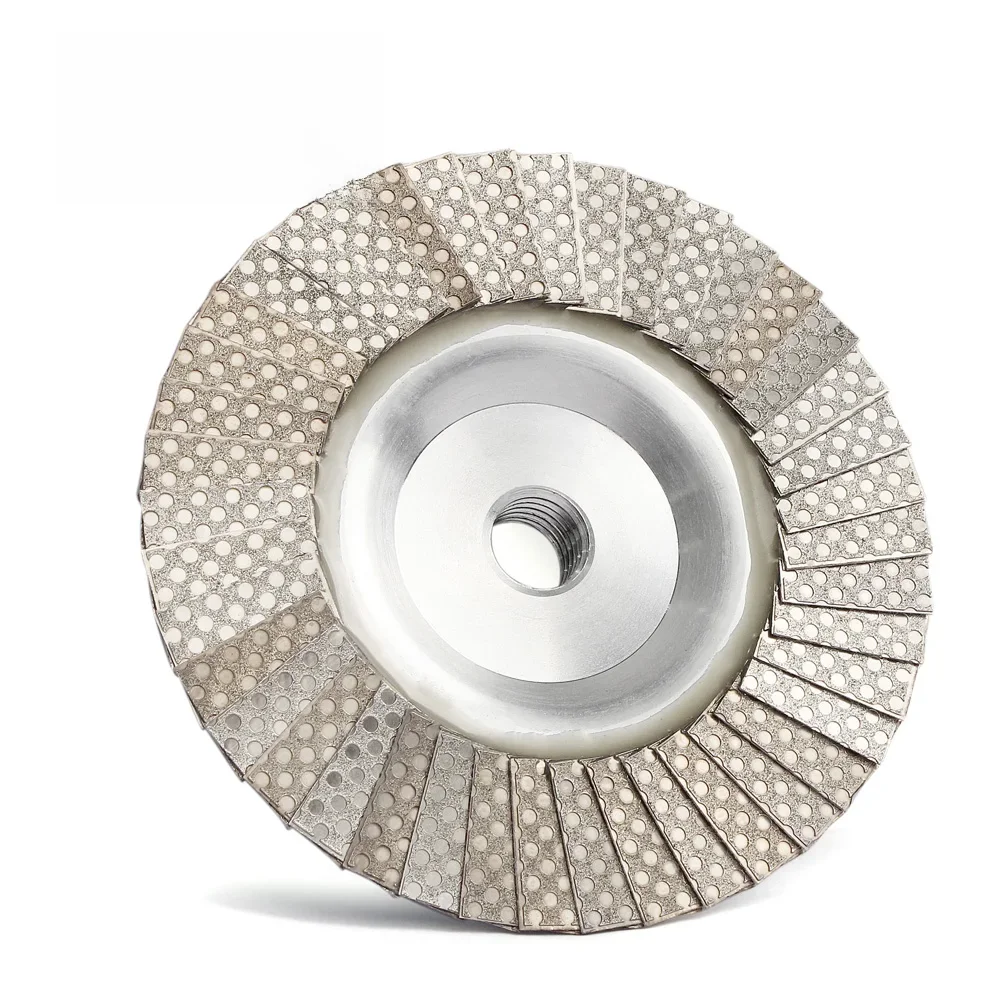 Z-LION Diamentowa tarcza listkowa 4 cale M14 lub 5/8-11 Gwint Metalowy adapter Diamentowa galwanizowana tarcza szlifierska Narzędzie ścierne — zdjęcie 2