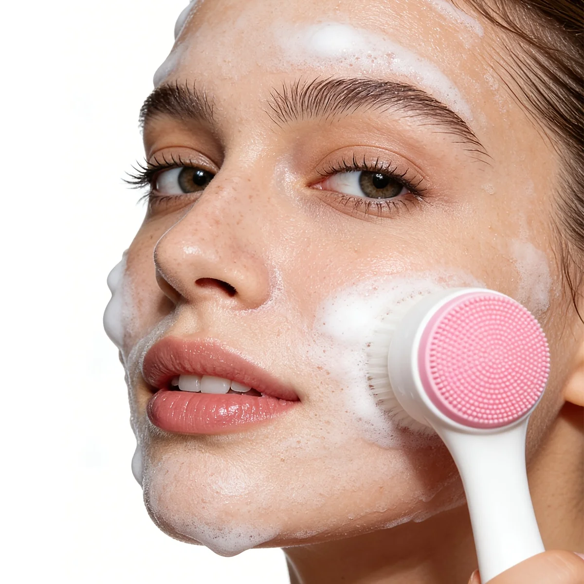 4-piece facial cleaning and massage tool, facial massage scraper cleaning brush, facial mask, facial sponge