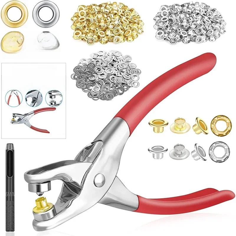 6/12mm150/320/400set œillet en métal et oeillet poinçon Die outil œillet bricolage manuel outils Kit cuir artisanat vêtements cuir ceinture chapeau