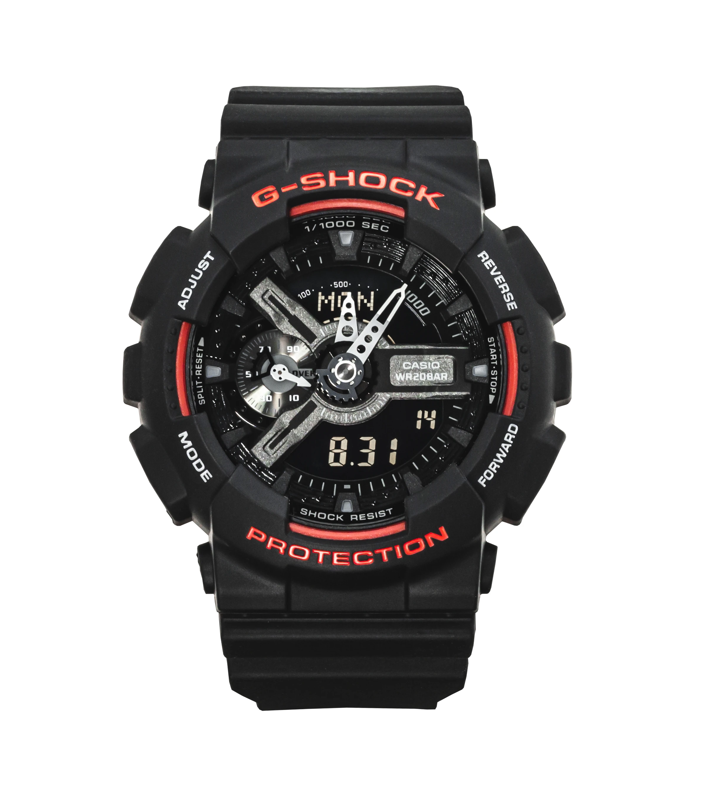 CASIO GA-110 Analog-Digital Watch, 200M Water Resistant, Shockproof & Anti-Magnetic, LED Backlight, Multifunctional