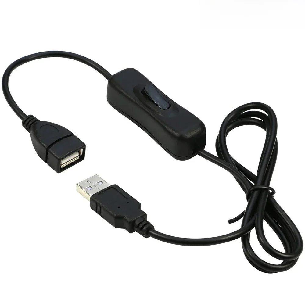 STONEGO USB-Schalter-Verlängerungskabel unterstützt Datenübertragung und Netzteil mit Ein/Aus-Schalter für LED-Streifen und USB-Geräte